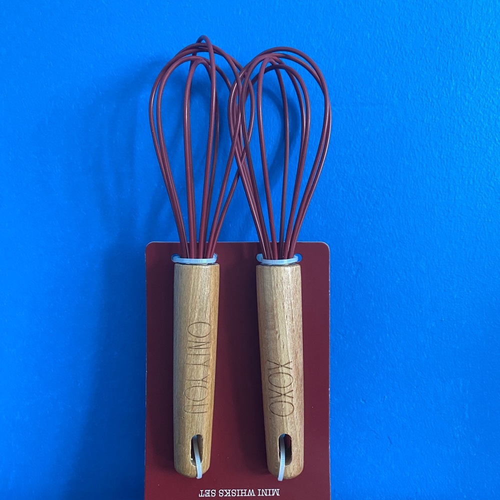 Rae Dunn set of mini whisks. NWT
